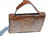  Small Indiana Jones Style 1940's-50's HORNBACK CROCODILE Skin Carry CASE Bag 