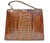  Small Indiana Jones Style 1940's-50's HORNBACK CROCODILE Skin Carry CASE Bag 