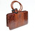  Deco 1970's Hornback Crocodile Skin Handbag w/Ring Handles with Matching Cuff Bracelet 