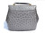  XL GRAY 1990's-2000's Ostrich Skin Handbag SATCHEL Shoulder Bag with Unique Clasp! 