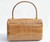  Gorgeous "Lunchbox" Style Tan 1990's Crocodile Skin Handbag 