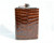 Custom Chocolate Brown ALLIGATOR Belly Skin 8 Oz. Stainless Hip FLASK - NEW!   Custom Chocolate Brown ALLIGATOR Belly Skin 8 Oz. Stainless Hip FLASK - NEW!