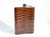Custom Chocolate Brown ALLIGATOR Belly Skin 8 Oz. Stainless Hip FLASK - NEW!   Custom Chocolate Brown ALLIGATOR Belly Skin 8 Oz. Stainless Hip FLASK - NEW!
