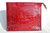  New! Cranberry Red CROCODILE Belly Skin Make Up Bag Clutch 