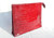  New! Cranberry Red CROCODILE Belly Skin Make Up Bag Clutch 