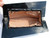 JET BLACK 1960's Deco Style Cobra Snake Skin Clutch w/LUCITE Frame 