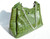 XL 16 x 12 Early 2000's GREEN Crocodile Belly Skin Shoulder Bag - Mauro Governa   XL 16 x 12 Early 2000's GREEN Crocodile Belly Skin Shoulder Bag - Mauro Governa