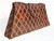  Chocolate Brown 1960's-70's  PATCHWORK Lizard CLUTCH Bag 