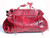  Huge 1990's RED PYTHON Snake Skin Shoulder Bag - CARLOS FALCHI 