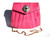  Jeweled PINK 1980's-90's COBRA Snake Skin Clutch Shoulder Bag 