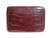  XL 1950's-60's CHOCOLATE Brown Hard-Sided ALLIGATOR Skin Case 