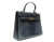  Classic XL 1990's Slate BLUE Birkin Style LIZARD Skin Handbag 