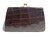  Petite CHOCOLATE Brown 1950's-60's Alligator CLUTCH Purse 