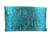  Early 2000's Bright TURQUOISE Matte PYTHON Snake Skin Fold Over CLUTCH Bag 