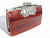  *RED* 1970's BOA Snake Skin CLUTCH Shoulder Bag - SILVER 