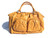 XL MUSTARD Yellow 1990's-2000's Ostrich Skin Handbag Satchel   XL MUSTARD Yellow 1990's-2000's Ostrich Skin Handbag Satchel