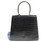  Stunning Jet Black CROCODILE  Belly Skin KELLY Bag w/Strap! - HERMES Style! 
