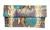 XL Early 2000's Turquoise, Purple & Tan PYTHON Snake Skin CLUTCH Bag   XL Early 2000's Turquoise, Purple & Tan PYTHON Snake Skin CLUTCH Bag