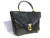  Unique  JET BLACK 1990's CROCODILE Handbag Shoulder Bag - Lock & Key! 