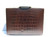 Chocolate Brown 1990's ALLIGATOR Belly Skin Hard-Sided BRIEFCASE Attache Case - Combination Locks! 