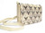  Metallic Cream, Gold & Bronze 1970's-80's Karung SNAKE Skin & Leather Shoulder Bag - ANDREA PFISTER 
