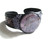  New! Violet Purple AGATE & Genuine PYTHON Snake Skin Leather CUFF 