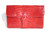BALLY Early 2000's Candy Apple RED CROCODILE Belly Skin Clutch Shoulder Bag - Buckle!   BALLY Early 2000's Candy Apple RED CROCODILE Belly Skin Clutch Shoulder Bag - Buckle!