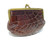1940's-50's Chocolate Brown Alligator Skin Change Coin Purse   1940's-50's Chocolate Brown Alligator Skin Change Coin Purse