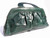  MASSIVE 18" 1970's-80's TEAL GREEN LIZARD Skin Handbag CLUTCH 