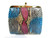  Late 1990's BLUE, Tan, PINK & Gray Python Snake Skin Clutch Shoulder Bag 