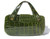  XXL MOSS GREEN 1980's-90's ALLIGATOR Belly Skin Handbag 
