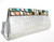  Jeweled METALLIC SILVER (Birch) 2010's CROCODILE Skin Clutch Shoulder Bag  - BARFIELD & BAIRD 