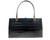 MARK CROSS 1950's-60's Jet BLACK Alligator Belly Skin Handbag   MARK CROSS 1950's-60's Jet BLACK Alligator Belly Skin Handbag
