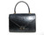  Stunning 1960's JET BLACK CROCODILE Belly Skin Handbag - BERMA Paris 