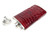 Tall Custom Mahogany RED Alligator Belly Skin 6 Oz. Stainless Hip FLASK - NEW!   Tall Custom Mahogany RED Alligator Belly Skin 6 Oz. Stainless Hip FLASK - NEW!