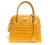  Bolide Style Mustard Yellow Early 2000's Alligator Belly Skin Handbag - HELENE 