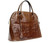  Stunning  XL 14 x 10 BOLIDE Style CHESTNUT Premium ALLIGATOR Belly Skin Handbag - Lock & Key! 