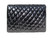  1980's-90's JUDITH LEIBER Quilted Black Beaded Snake Skin Clutch Evening Bag 