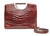  Gorgeous 1990's COGNAC ALLIGATOR Belly Skin Handbag Shoulder Bag - SAKS 