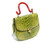  Lovely LIME (Kohlrabi) GREEN 1950's-1960's TURTLE Skin Handbag w/Red Handle! 