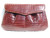  LAURENT EFFEL  1990's Cognac ALLIGATOR Belly Skin Clutch Shoulder Bag 