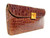 1940's Large Chocolate Alligator Clutch Bag w/BAKELITE Clasp   1940's Large Chocolate Alligator Clutch Bag w/BAKELITE Clasp