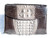 1960's XL Stunning Charcoal & Light Gray Hornback CROCODILE Clutch Shoulder Bag - Boxed!   1960's XL Stunning Charcoal & Light Gray Hornback CROCODILE Clutch Shoulder Bag - Boxed!