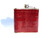  RED Alligator Belly Skin 6 Oz. Stainless Hip FLASK - New! 