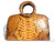 1960's XL ORANGE Python Snake Skin Handbag - Double ROUND Handles   1960's XL ORANGE Python Snake Skin Handbag - Double ROUND Handles