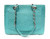  XL TURQUOISE Green Early 2000's OSTRICH Skin TOTE Shoulder Bag 