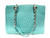  XL TURQUOISE Green Early 2000's OSTRICH Skin TOTE Shoulder Bag 