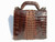  1940's Brown HORNBACK Crocodile Skin Purse w/Paws & SNAKE Skin Interior 