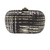  KARA ROSS Metallic Silver & Black  Early 2000's PYTHON Snake Skin Mini Clutch Shoulder Bag 