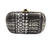  KARA ROSS Metallic Silver & Black  Early 2000's PYTHON Snake Skin Mini Clutch Shoulder Bag 